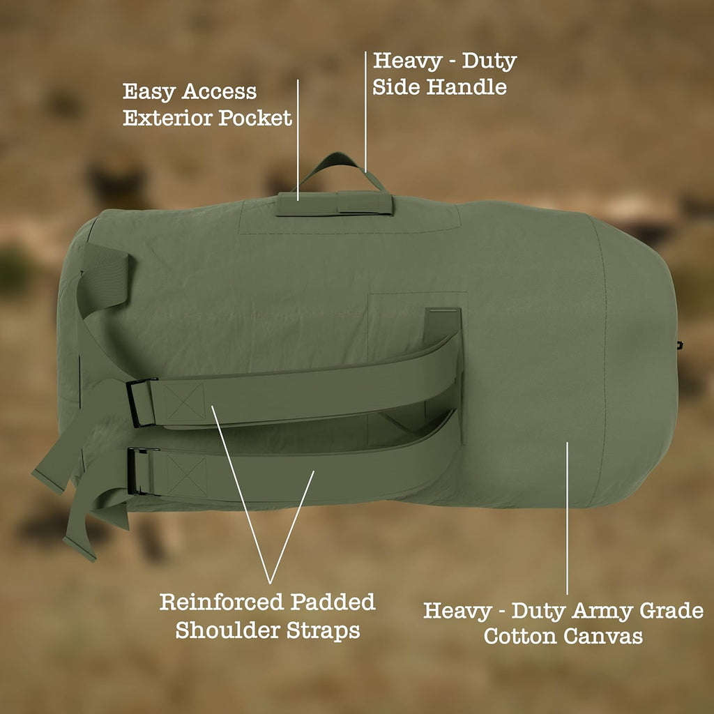 Military Green Canvas Duffel Bag I88503