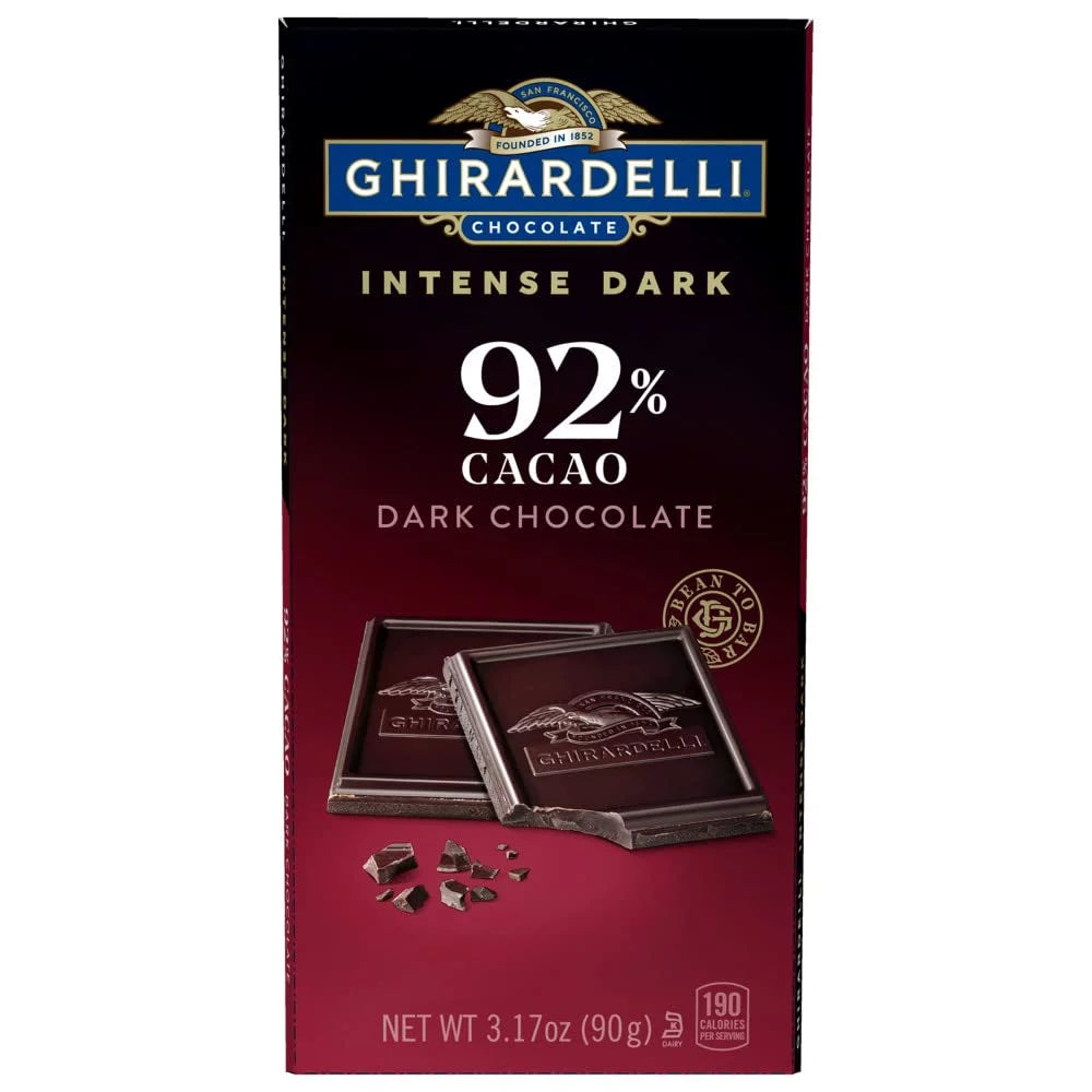 92% Cacao Dark Chocolate Bar, 3.17 Oz (Pack Of 12) Y1051