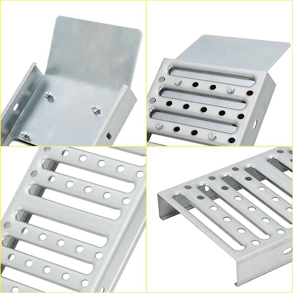 Silver Anti-Slip ATV Ramp Set of Two, 1500 lbs Capacity C92675