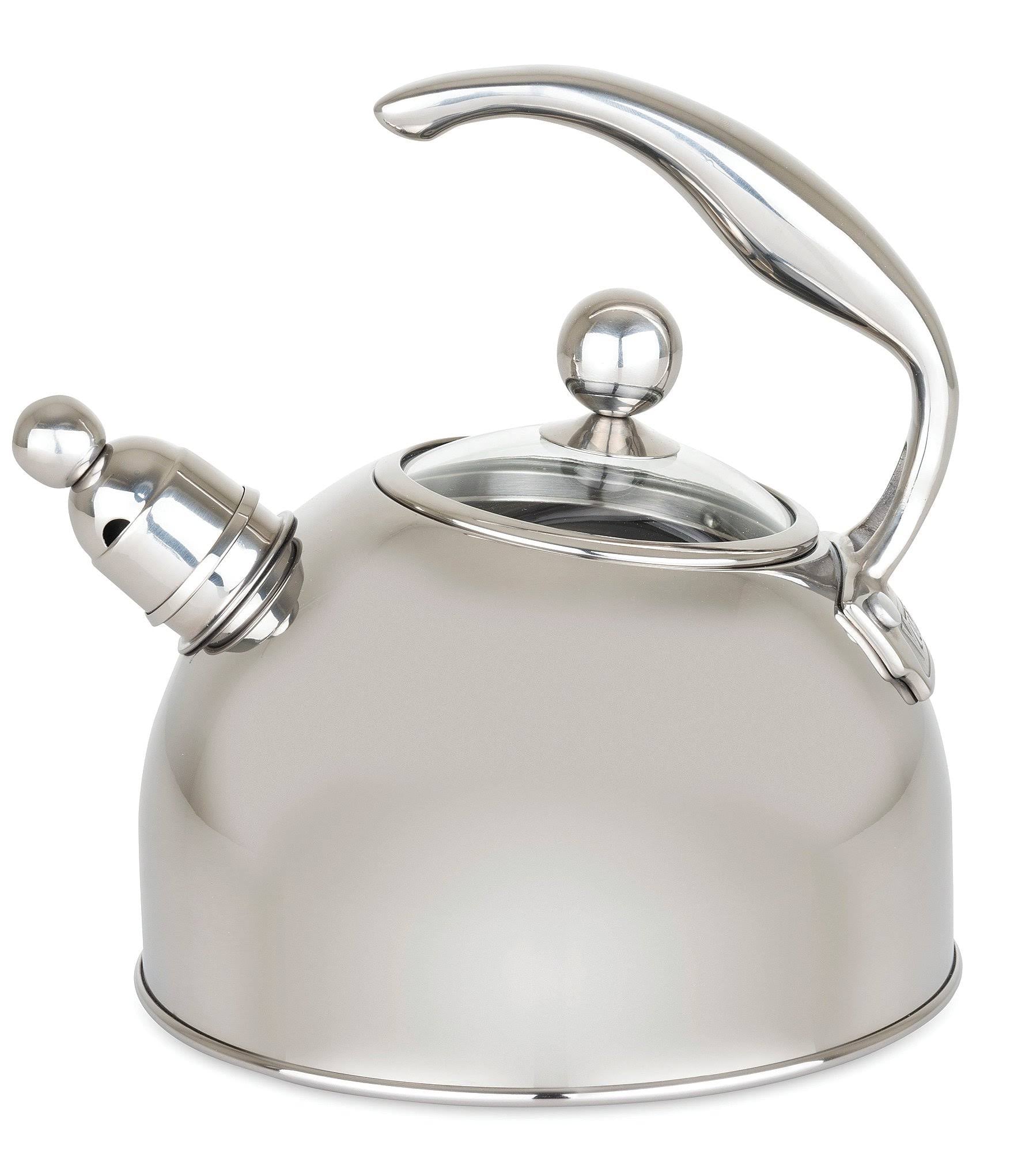 Stainless Steel 2.5 Quart Tea Kettle with Tempered Glass Lid R6333