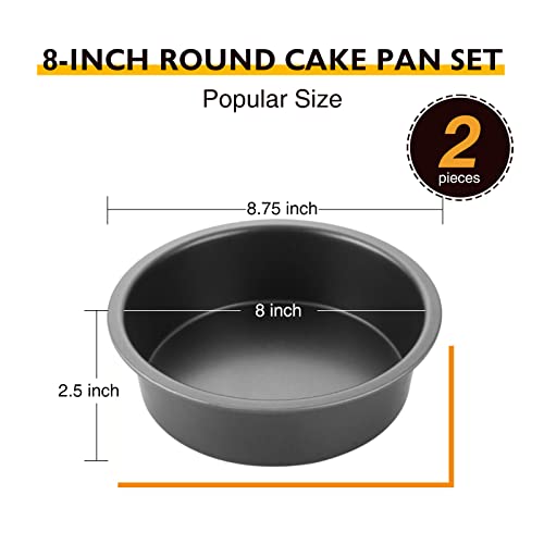 Nonstick Square Baking Pan Set 2 Pieces Grey T218749