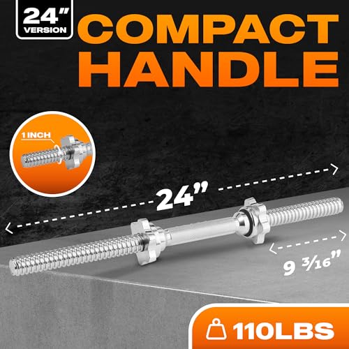 Pair of Threaded Dumbbell Handles J689