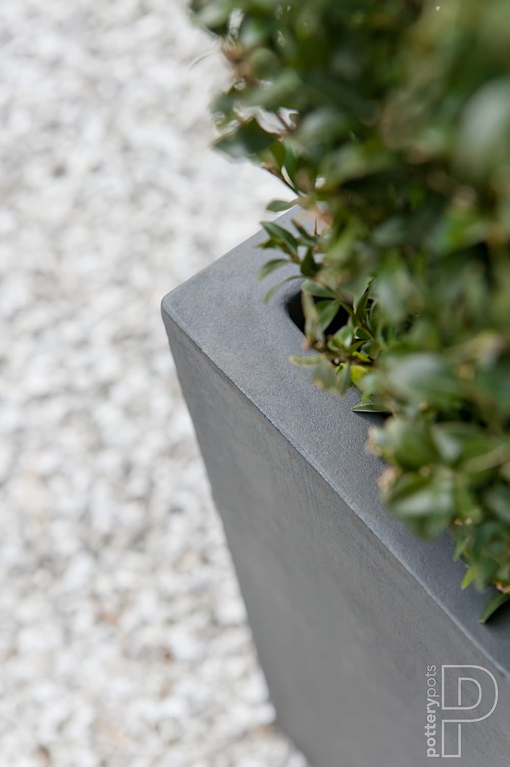 Grey Square Fiberstone Planter, Extra Large, 24 Inch Tall G698703
