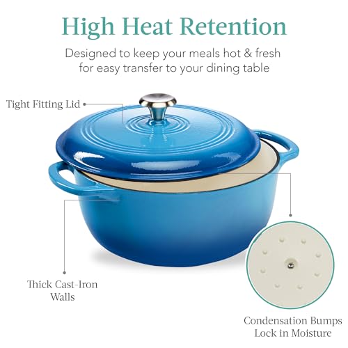 6 Quart Enamel Cast-Iron Round Dutch Oven J915599