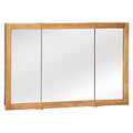 Nutmeg Oak Assembled Frame Bathroom Wall Cabinet with Mirrored Doors, 36" N755
