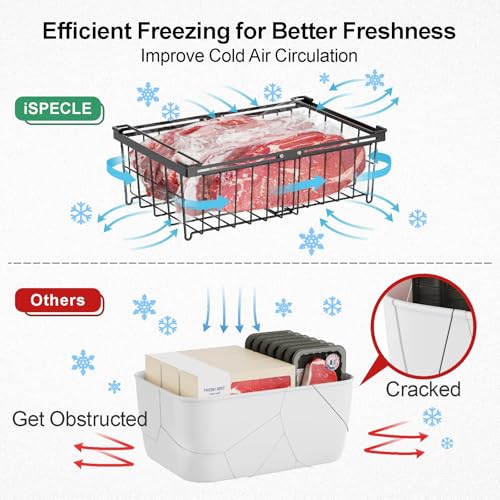 Black 2 Pack Expandable Freezer Organizer Bins T127082