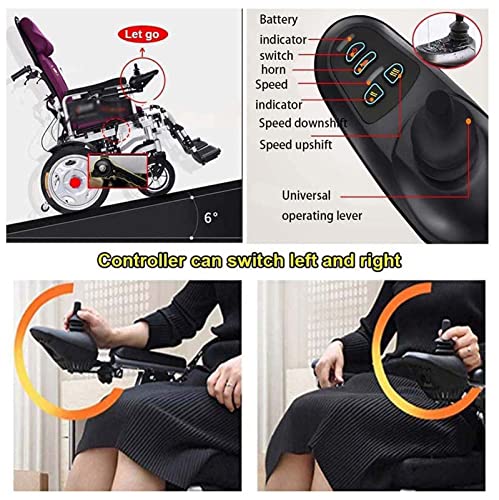 Grey Electric Wheelchair with Flip-Back Armrest & Swing-Away Leg Rests O892910