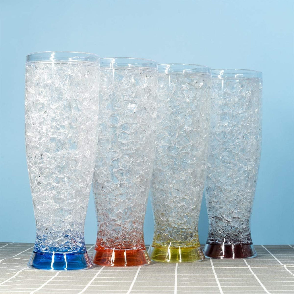 Clear 16oz Set of 4 Double Wall Beer Mugs X280253