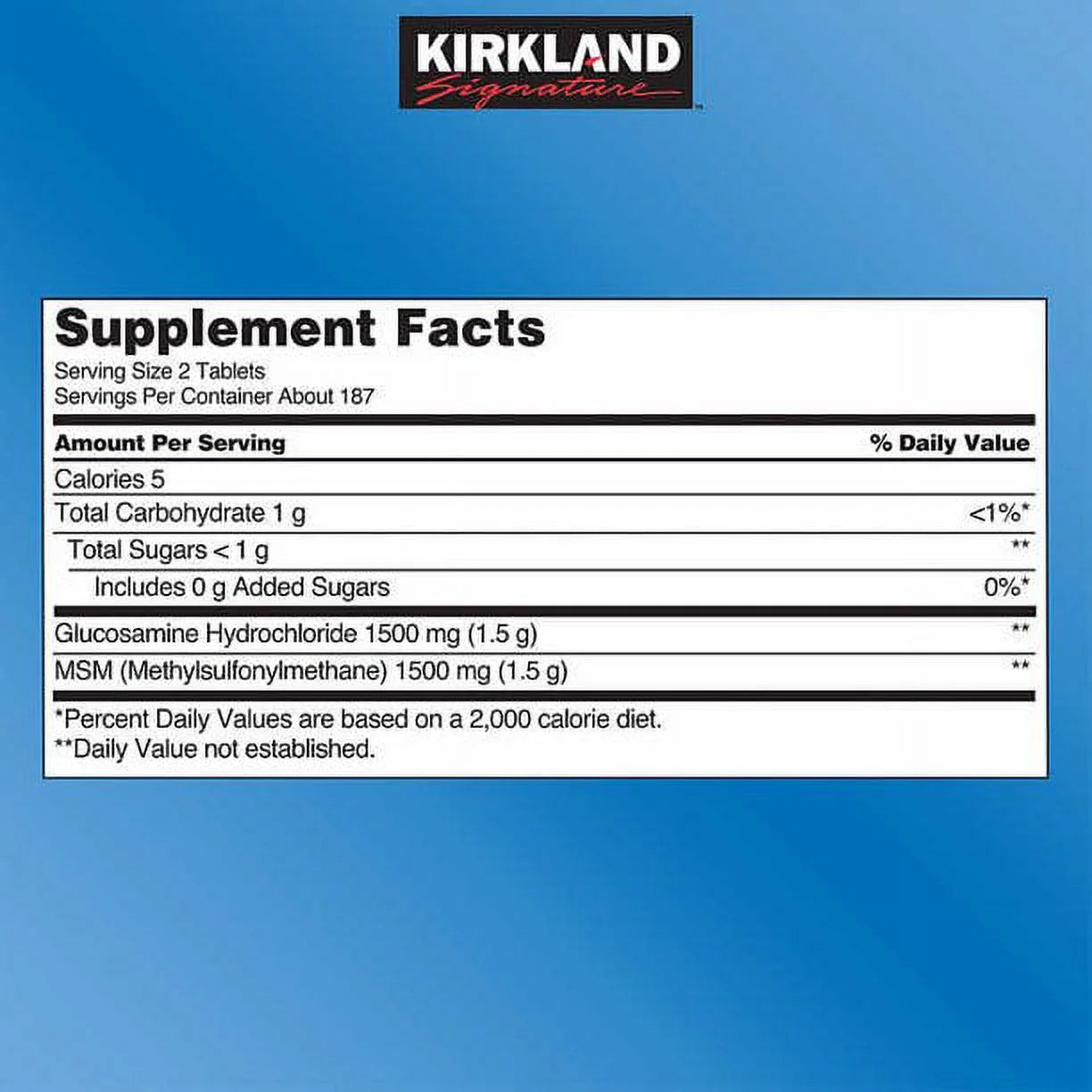 375 Tablets Glucosamine with MSM F91643