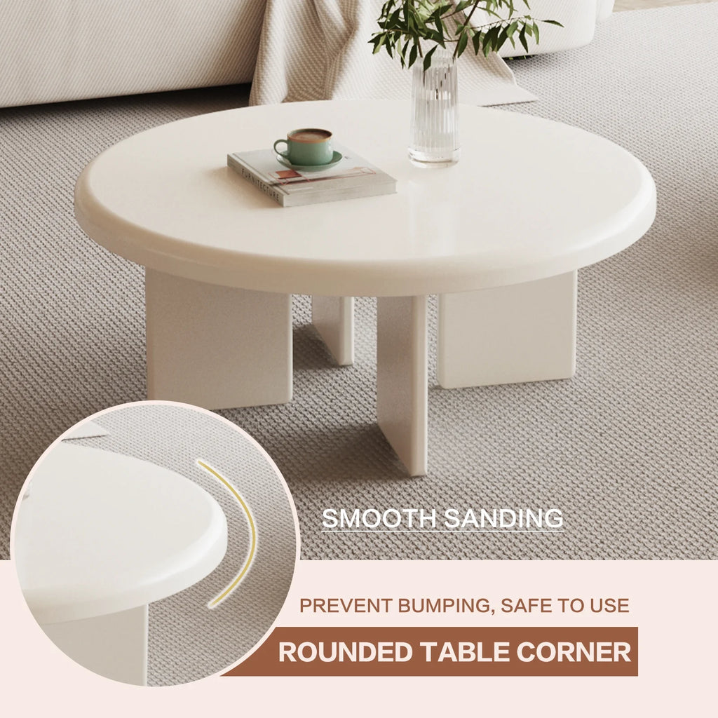 White Round Coffee Table I714593