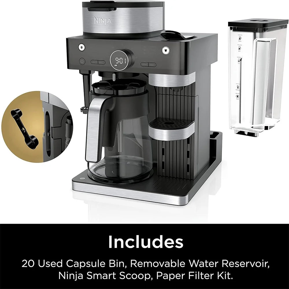 Black and Stainless Steel Espresso & Coffee Barista System T482840