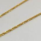 18K Solid Gold Rope Chain Necklace P53538