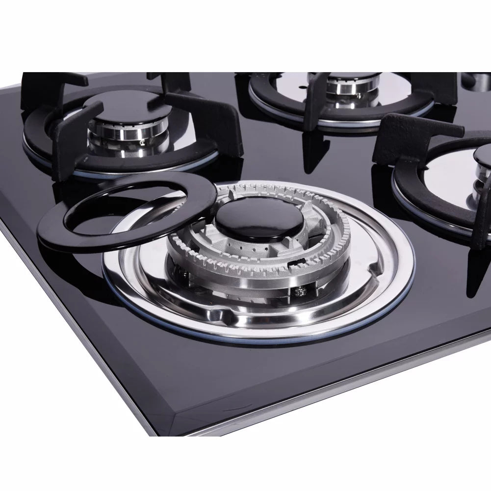 30 inch Gas Cooktop Tempered Glass 5 Burners Stove Top R901