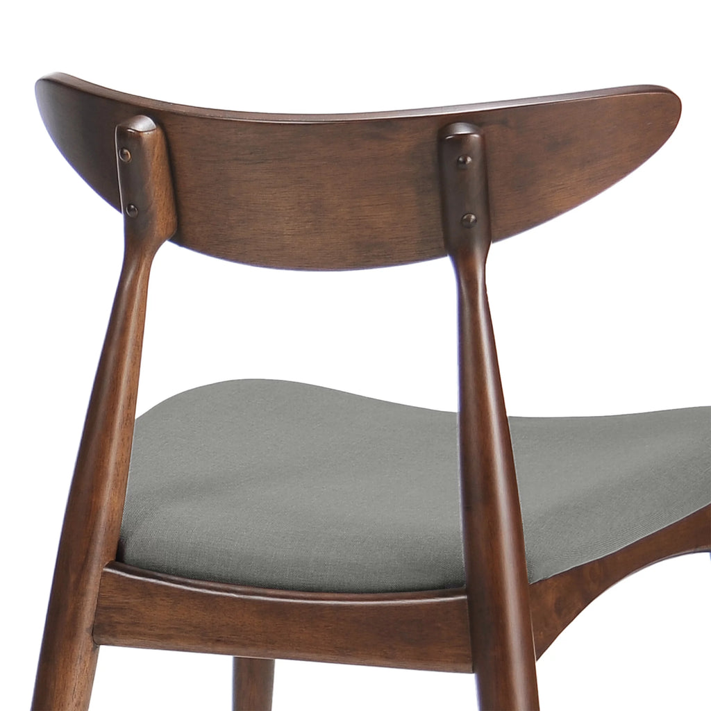 Light Grey Fabric Dining Chairs, Set of 2 F5978