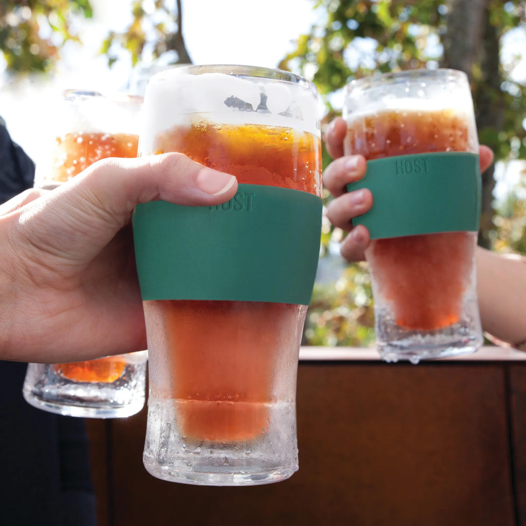 Green Double Walled Insulated Plastic Pint Glasses X7754