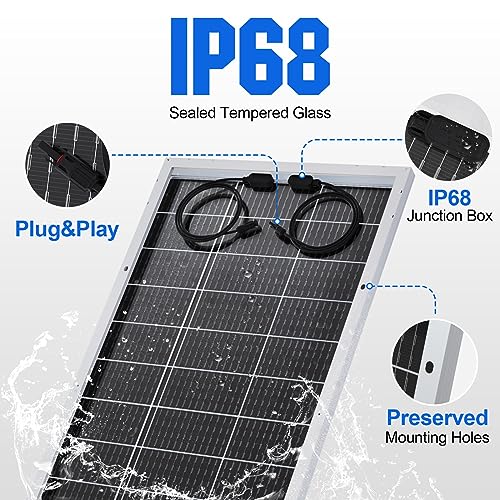 195 Watt 12 Volt Monocrystalline Double-Sided Solar Panel T5677
