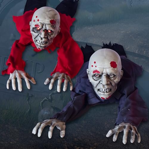 Halloween Zombie Groundbreaker Decoration with Scary Sound Glowing Eyes E981845
