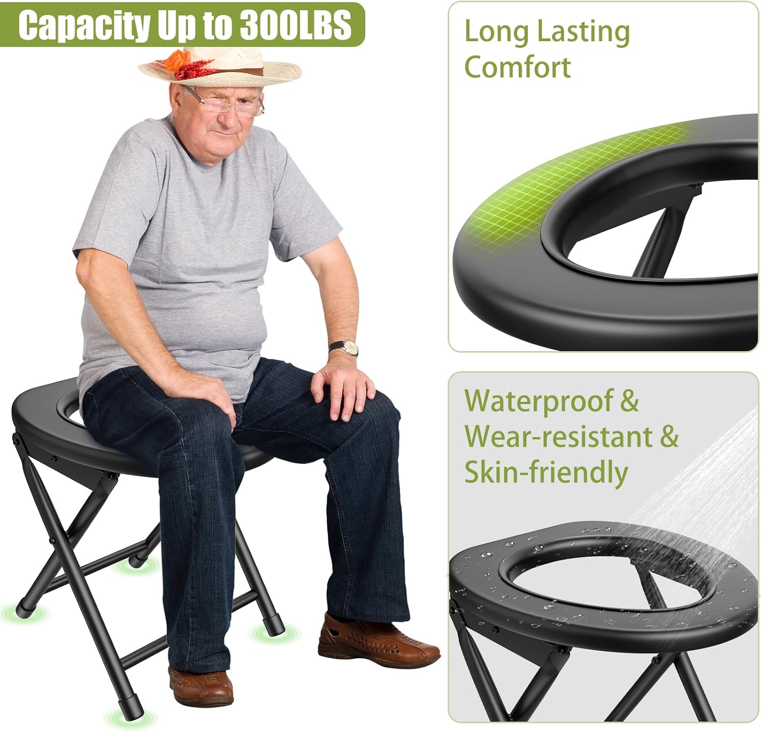 Portable Camping Toilet with Pop up Privacy Tent W869