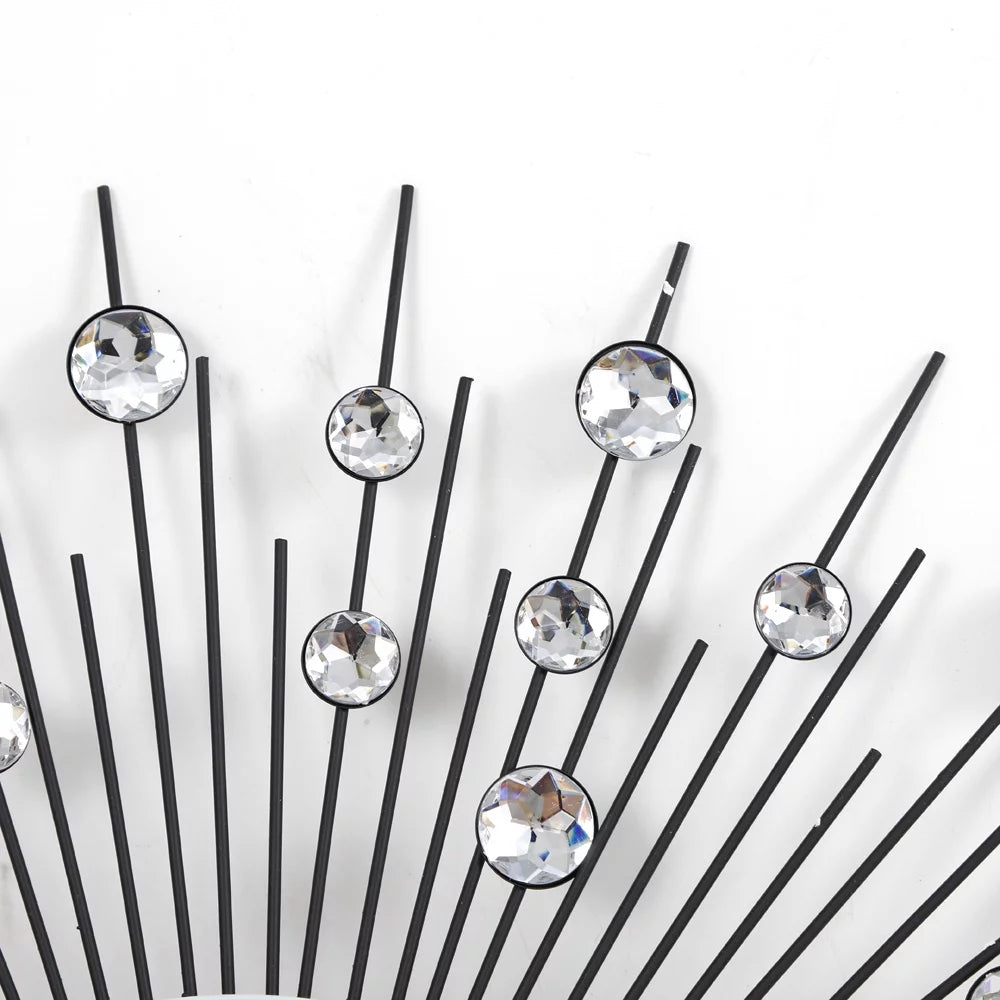 Large Wall Clocks 24 in Modern 3D Crystal Diamond Decorative Q307143