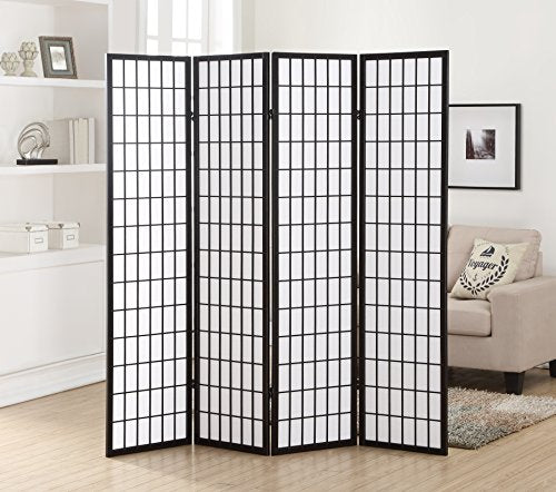 Natural 4 Panel Room Divider O591786