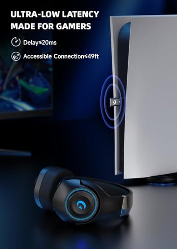 Midnight Blue Wireless Gaming Headset with Noise Canceling Microphone Z8025