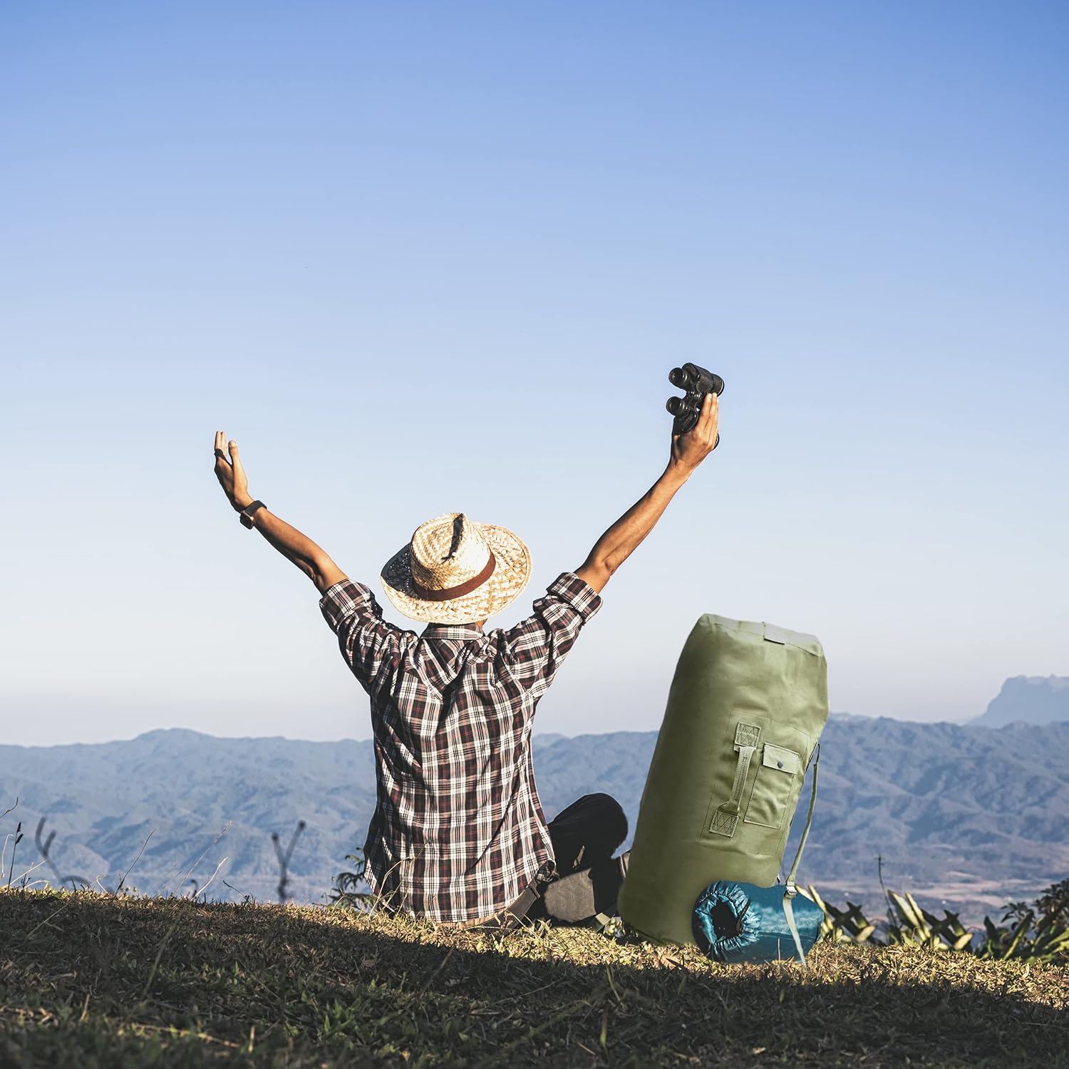 Military Green Canvas Duffel Bag I88503