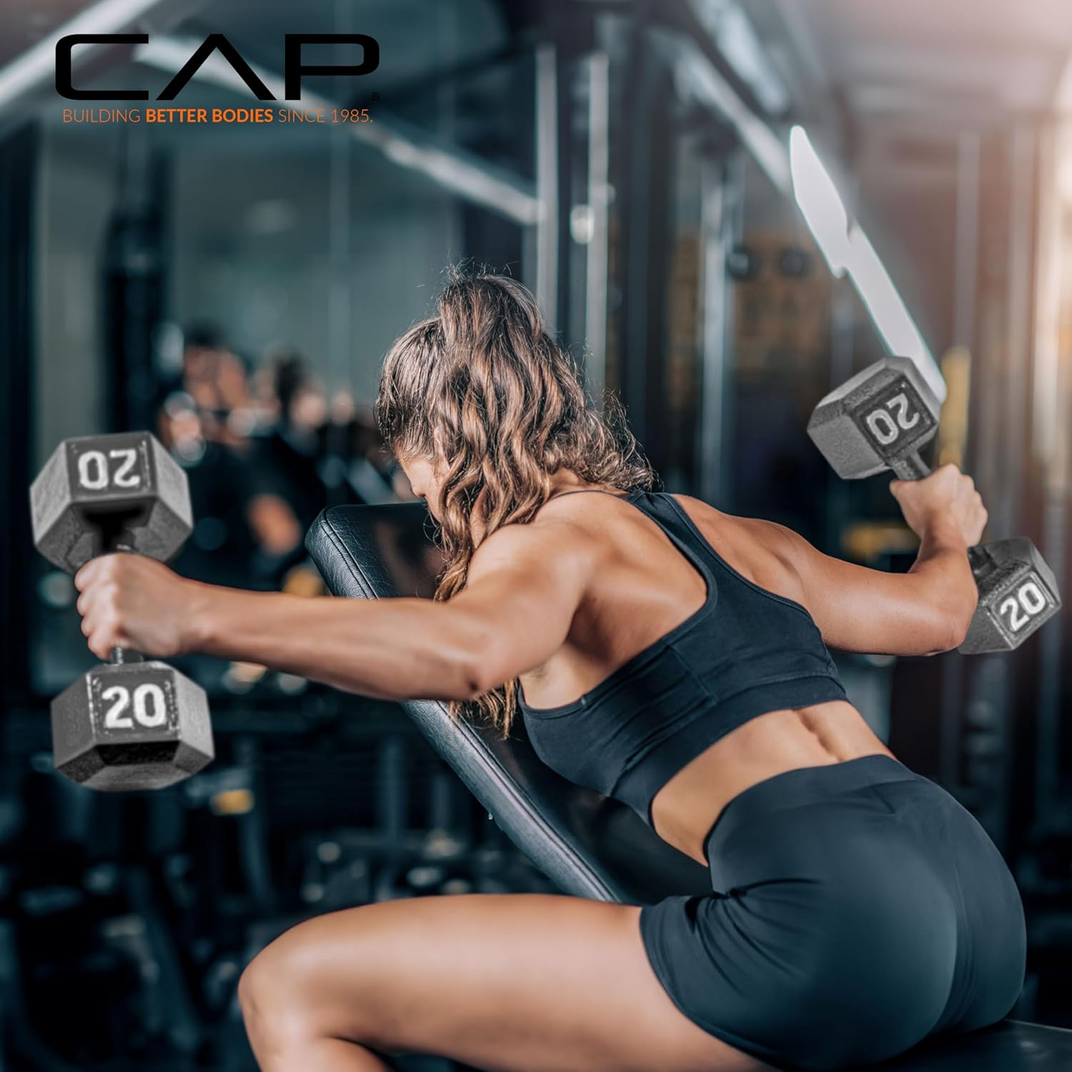 45 lb Cast Iron Hex Dumbbell I55985