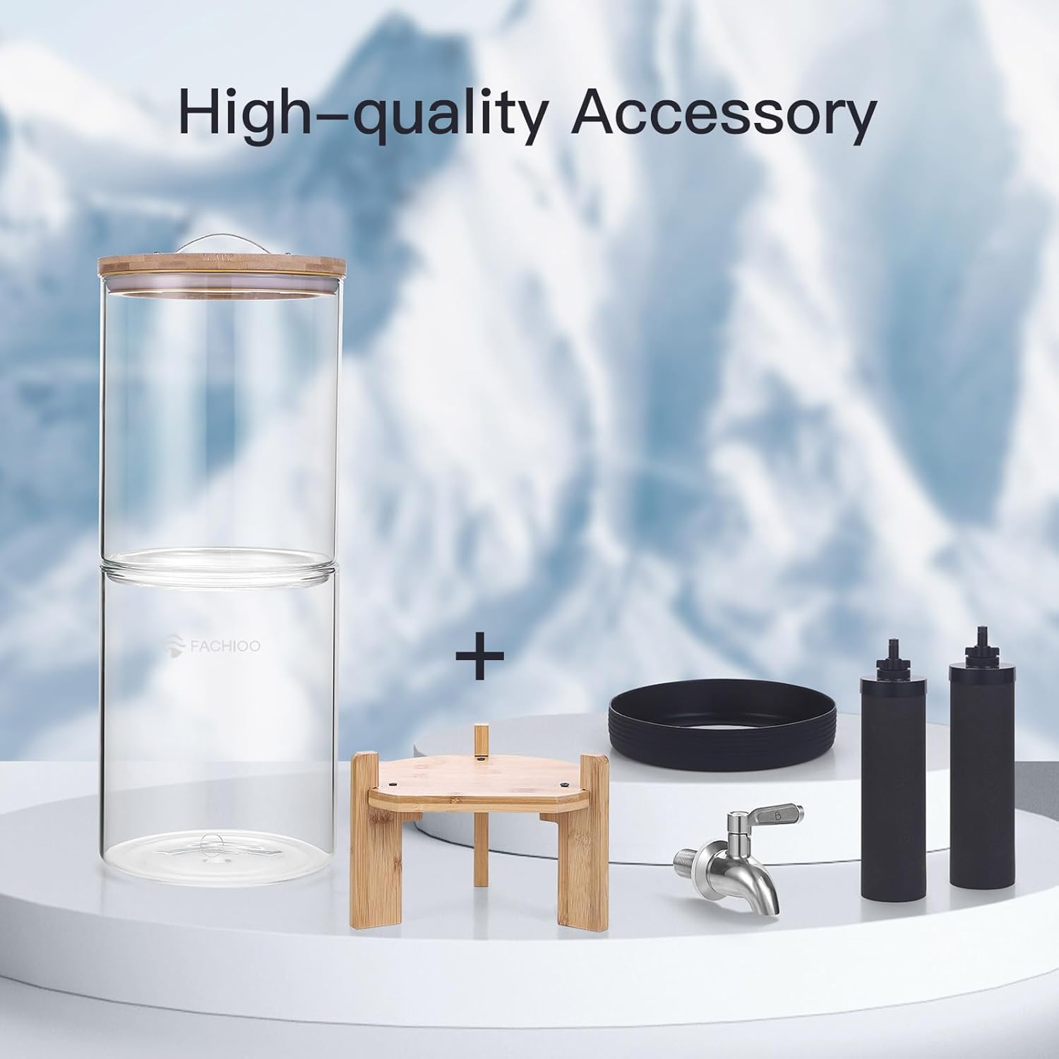 2.25 Gallon Gravity Fed Black Carbon Water Filter with 2 Stand C108723