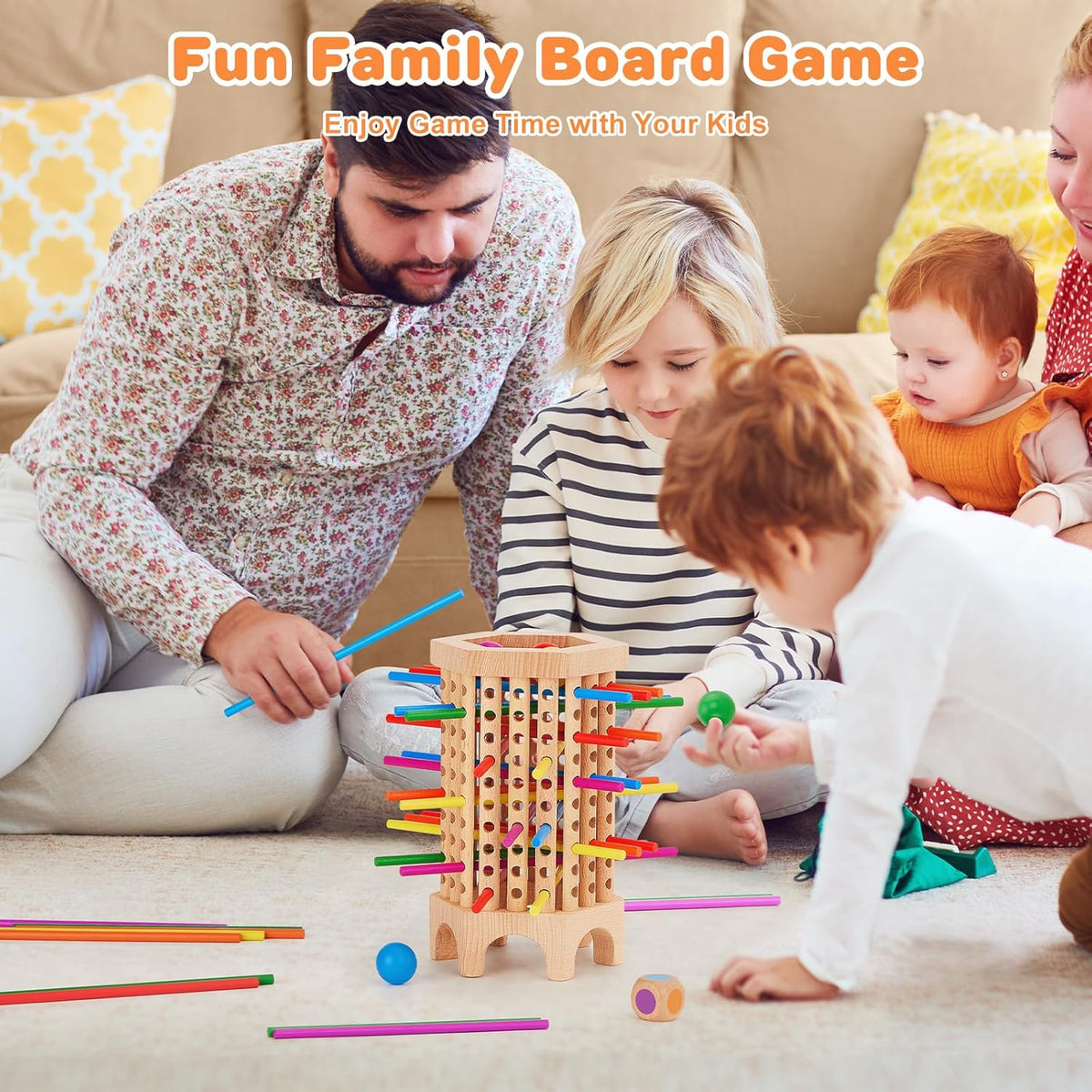 36 Colorful Stick Math Educational Dice Game for 2-6 Players A92483