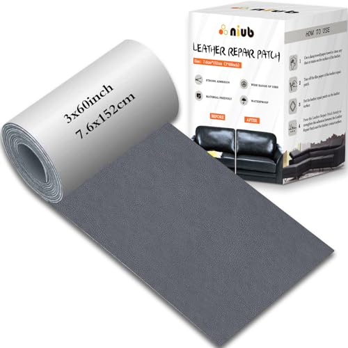 Brown Leather Repair Patch Kit 3x60 inches Waterproof W28919