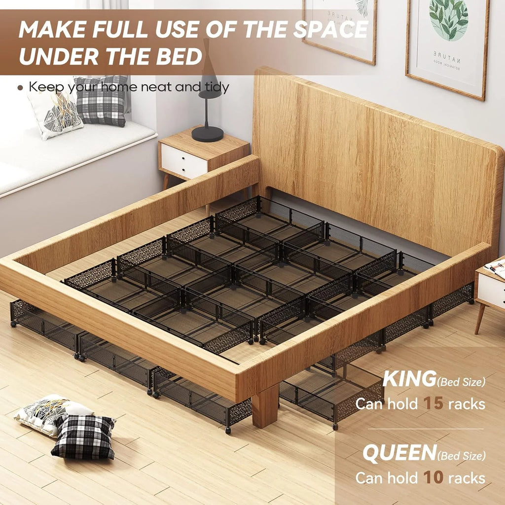 Under Bed Storage Containers with Wheels Metal Storage Containers -2PCK D8550