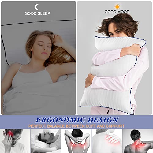 King Size Set of 2 Cooling Pillows with Down Alternative Filling T664