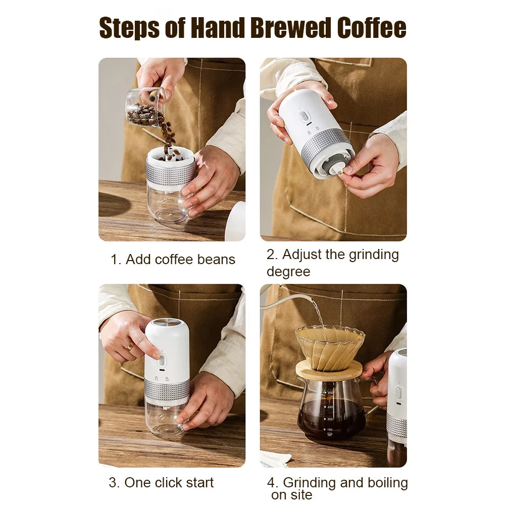 Cordless Electric Coffee Bean Grinder with 200ml Capacity X195