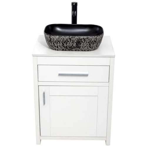 24 Inch Bathroom Vanity Sink Combo with Chrome Faucet Y608
