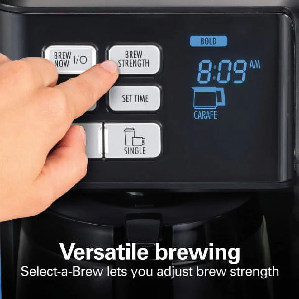 Black & Silver Single-Serve Coffee Maker Q49044