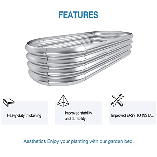 Oval Galvanized Steel Planter Box O607