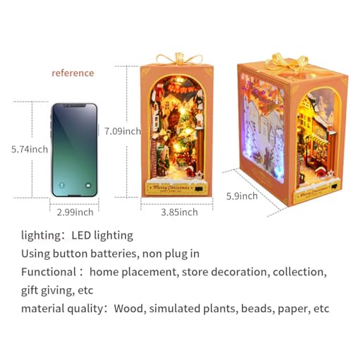 Miniature Dollhouse 3D Wooden Kit Bookshelf Decor Z906298