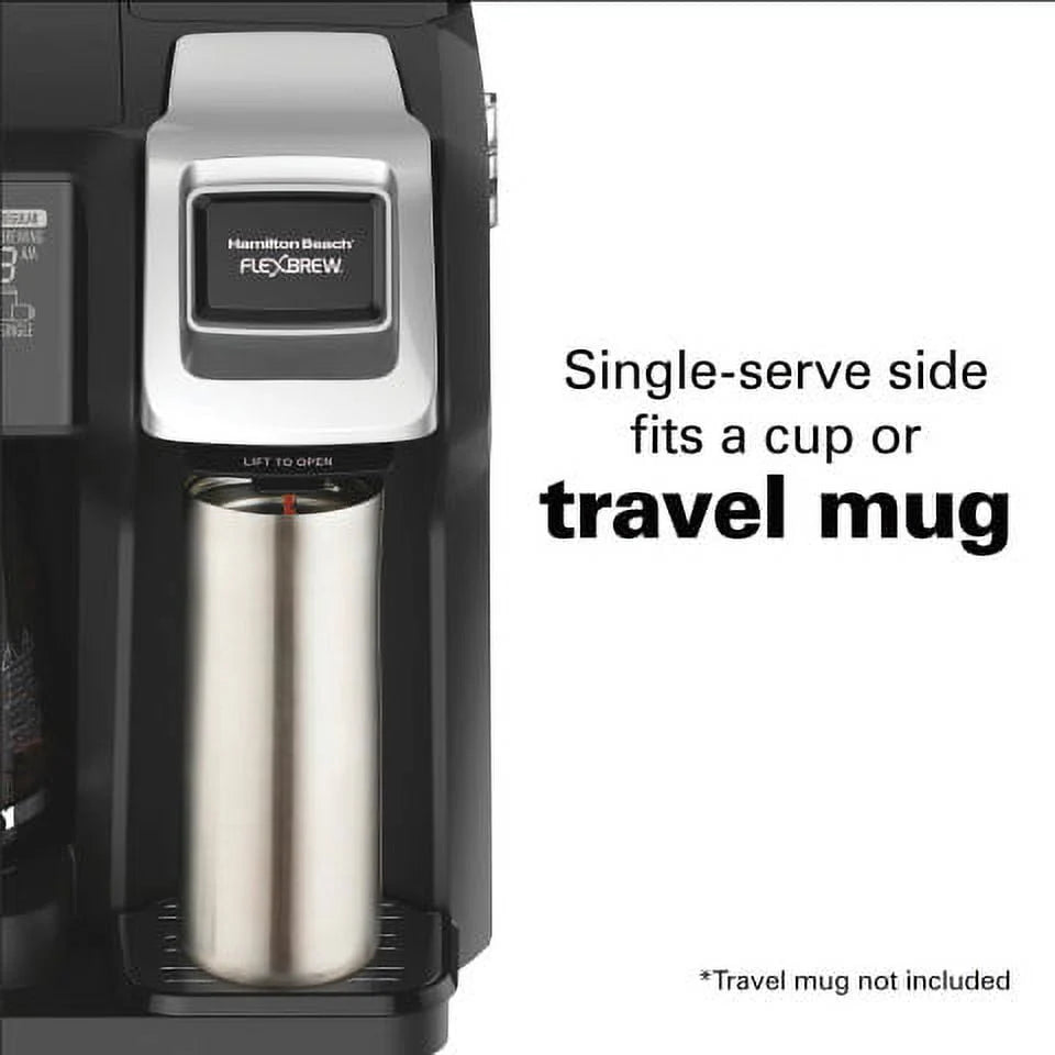 Black & Silver Single-Serve Coffee Maker Q49044