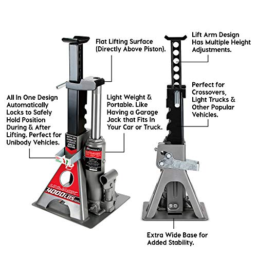 3 Ton Bottle Jack and Jack Stands with 6000 Pound Capacity G29932