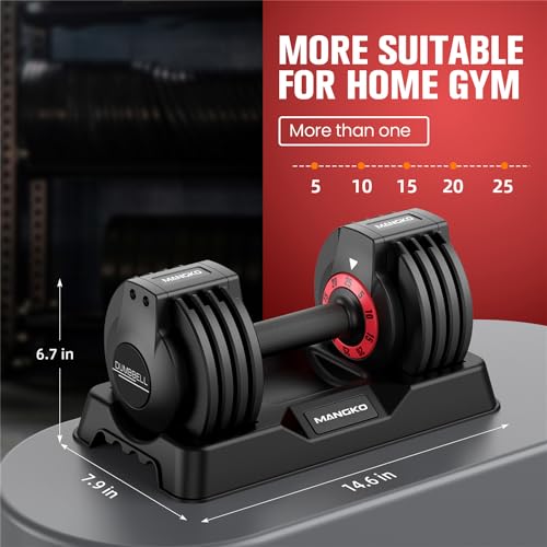Adjustable 25/55LB Single Dumbbell with Anti-Slip Metal Handle O45864
