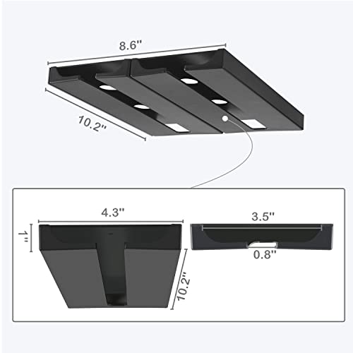 Black 4 Pack Plastic Wine Glass Rack with 4 Coasters Z321