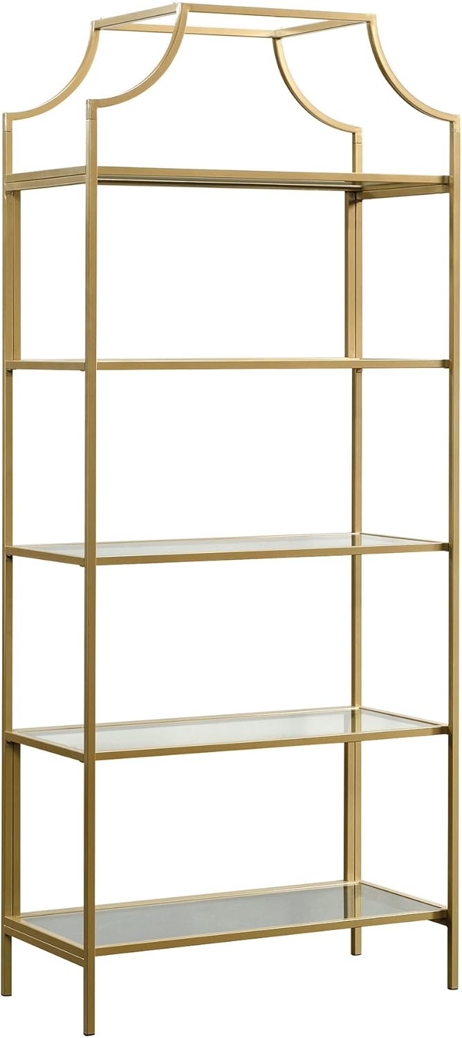 Satin Gold Bookcase O33244