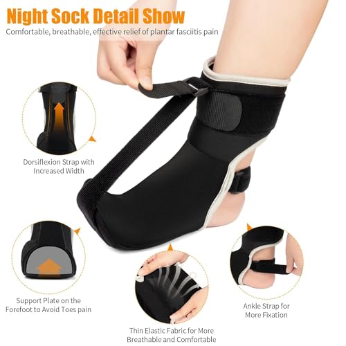 Plantar Fasciitis Night Splint Sock Black (Small) G423477