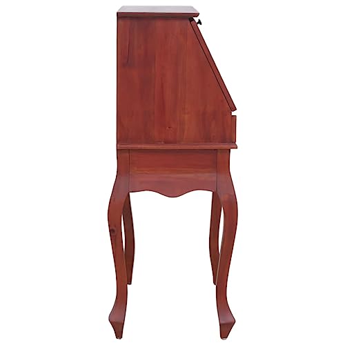 Brown Solid Wood Secretary Desk with Flip Top C3043