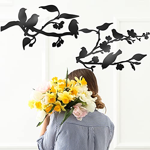 Metal Birds Wall Art (Medium - 24"X10") N696
