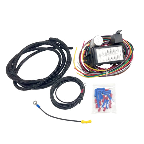 10 Circuit 8 Fuses Basic Wire Harness Fuse Box 12V F17021
