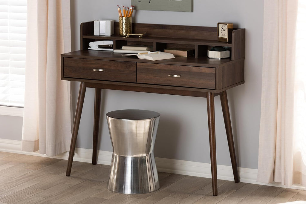 Walnut Brown 2-Drawer Desk D794260