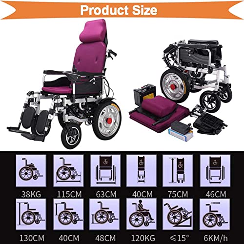 Grey Electric Wheelchair with Flip-Back Armrest & Swing-Away Leg Rests O892910