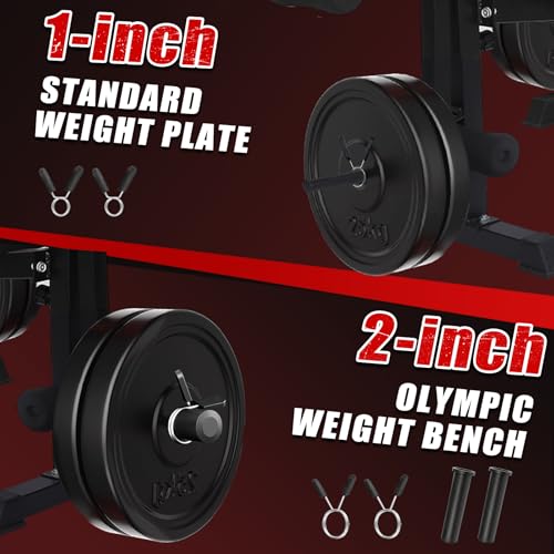 8 in 1 Olympic Weight Bench Set with Barbell Rack O614