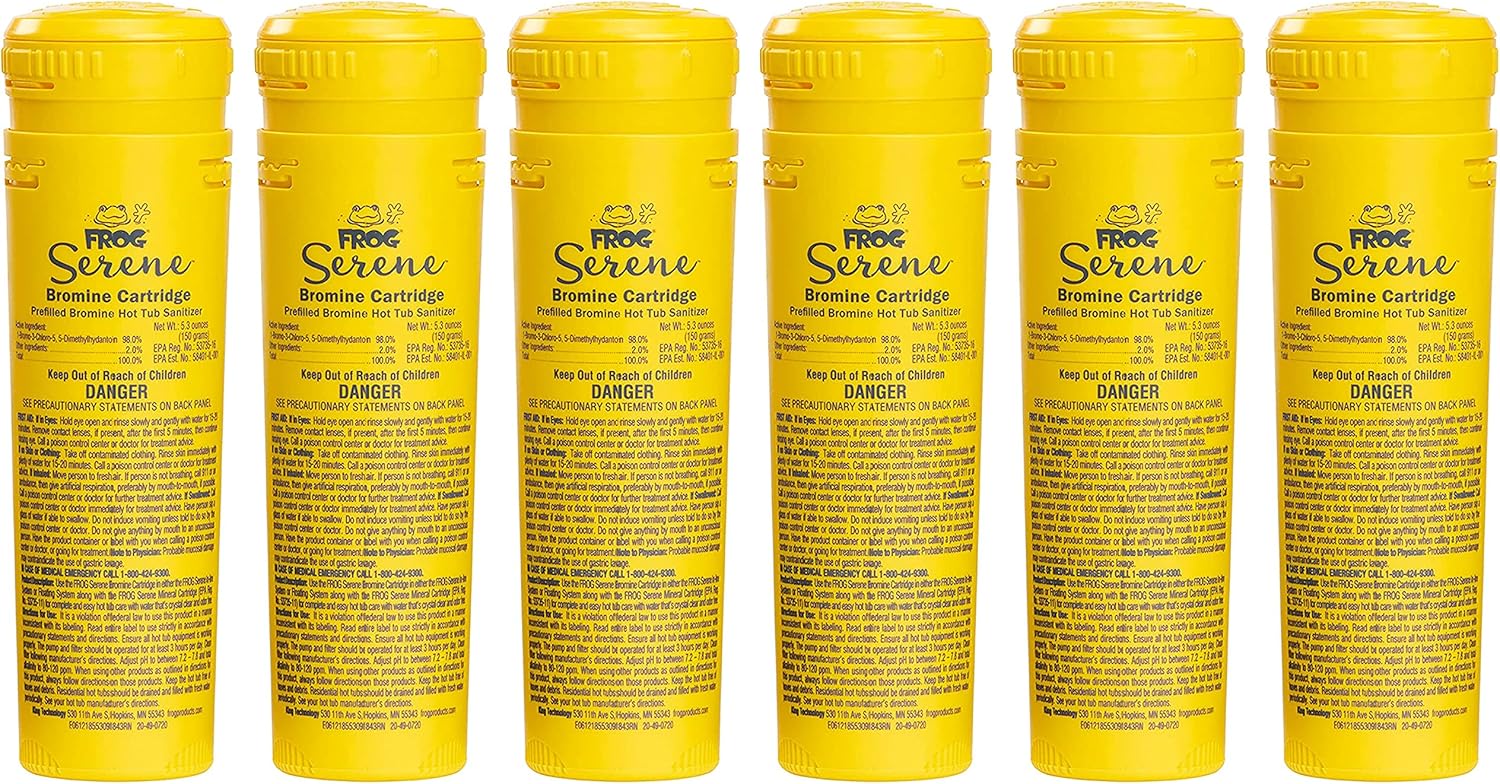 Bromine Replacement Cartridges for Hot Tubs, 150 Grams U297
